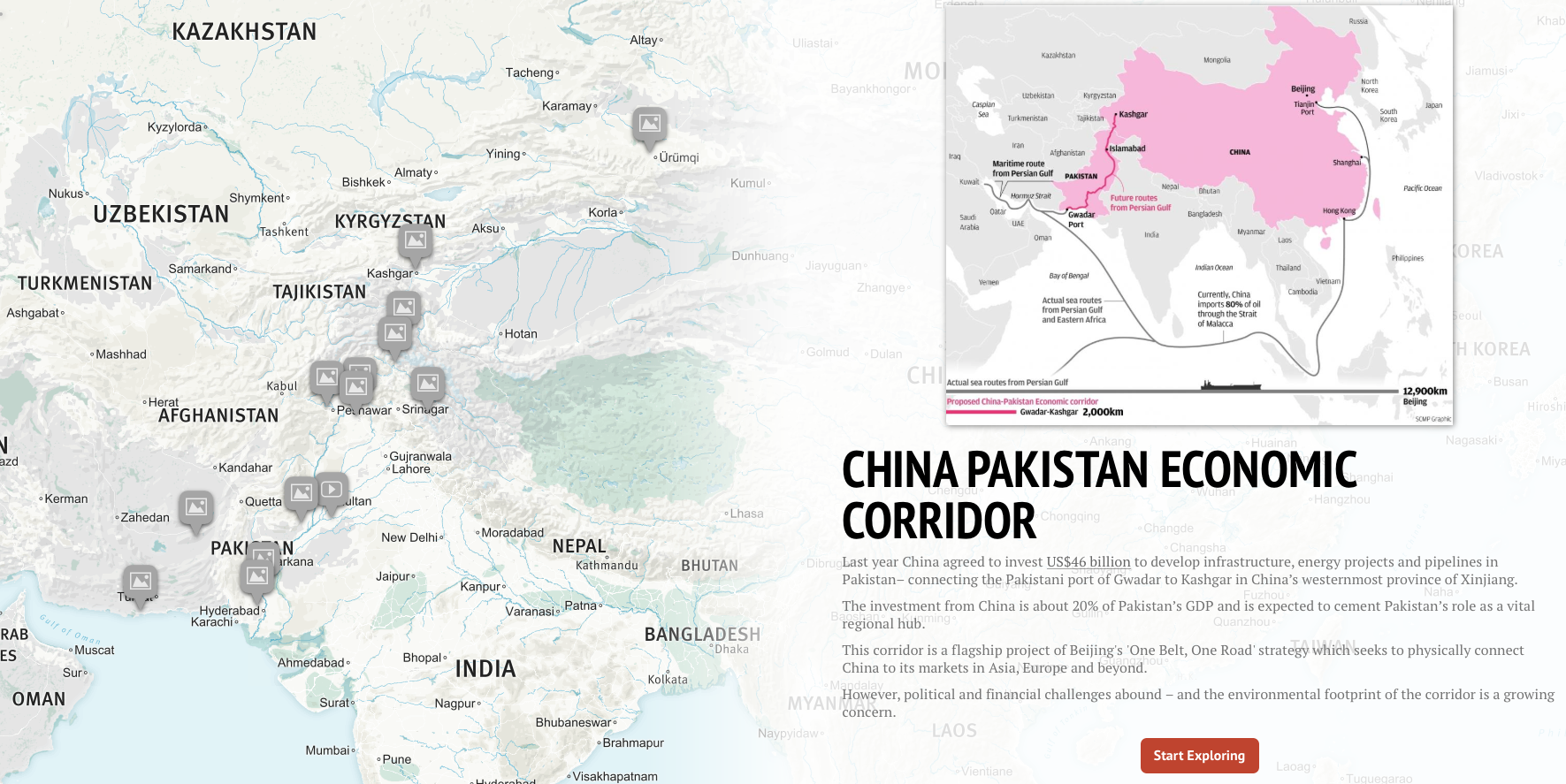 china pakistan economic corridor map